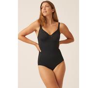 Body NATURANA "Solutions", Damen, Gr. 80, Cup C, schwarz, Obermaterial: 81% Polyamid, 19% Elasthan. Spitze: 64% Polyamid, 36% Elasthan, unifarben, bequem, V-Ausschnitt, Bodys Body, V-Ausschnitt, mit S