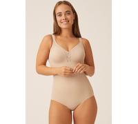 Body NATURANA "Solutions", Damen, Gr. 95, Cup B, beige (light beige), Obermaterial: 81% Polyamid, 19% Elasthan. Spitze: 64% Polyamid, 36% Elasthan, unifarben, bequem, V-Ausschnitt, Bodys Body, V-Aussc