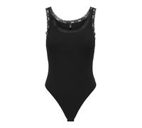 Body ONLY "ONLVINI S/L LACE BODYSUIT RS JRS", Damen, Gr. L, N-Gr, schwarz, Jersey, Obermaterial: 94% Baumwolle, 6% Elasthan, unifarben, Rundhals, Bodys Body, Baumwollmischung, Spitze (43030415-L) schw