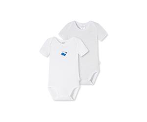 Body SCHIESSER "Strampler 2er Pack", Mädchen, Gr. 92, N-Gr, weiß (weiß2), Obermaterial: 100% Baumwolle CO., Bodys Body (76832405-92) weiß2