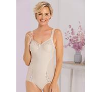 Body SUSA, Damen, Gr. 80, Cup C, beige (elfenbein), 70% Polyamid, 21% Elasthan, 9% Baumwolle, gemustert, Bodys Body (23956336-80) elfenbein