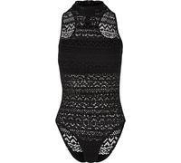 Body URBAN CLASSICS "Urban Classics Damen Ladies Crochet Jersey Turtleneck Body", Damen, Gr. 5XL, US-Größen, schwarz, 98% Polyester, 2% Elasthan, Bodys Body (44819527-5XL) schwarz