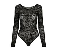 Body URBAN CLASSICS "Urban Classics Damen Ladies Flock Lace Body" Gr. XS, US-Größen, schwarz Damen Bodies (69324715-XS) schwarz