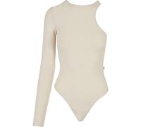 Body URBAN CLASSICS "Urban Classics Damen Ladies Organic Stretch Asymmetric Body", Damen, Gr. 5XL, US-Größen, sandweiß, 95% Baumwolle, 5% Elasthan, Bodys Body (60467524-5XL) sandweiß