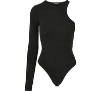 Body URBAN CLASSICS "Urban Classics Damen Ladies Organic Stretch Asymmetric Body", Damen, Gr. M, US-Größen, schwarz, 95% Baumwolle, 5% Elasthan, Bodys Body (52321930-M) schwarz