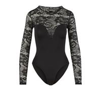 Urban Classics Round Neck Lace Langarm-body XS Black