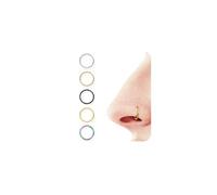BodyBonita 5 Stück 20G 316L Edelstahl Nasenpiercing Ring Helix Piercings Septum Klicker Nasenring Reifen Knorpel Conch Rook Tragus Ohrringe Piercing Schmuck Hypoallergen für Frauen Männer