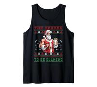 Bodybuilder Weihnachtsmann Bulking Ugly Sweater Fitness Tank Top