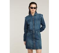 Bodykleid G-STAR "Biker Kleid", Damen, Gr. M, Normalgrößen, worn in sentry blau, Obermaterial: 80% Baumwolle, 20% Baumwolle, Kleider (49497468-M) worn in sentry blau
