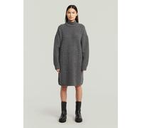 Bodykleid G-STAR "Cable Knit Kleid", Damen, Gr. M, Normalgrößen, granite htr, Obermaterial: 100% Wolle, Kleider (38594342-M) granite htr