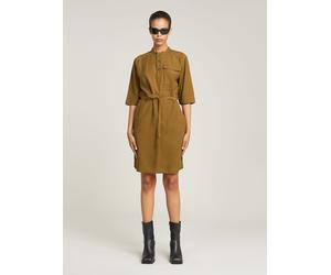 Bodykleid G-STAR "Fluid Kleid", Damen, Gr. XS, Normalgrößen, dk mustard, Obermaterial: 90% Viskose, 10% Polyester, Kleider (73988250-XS) dk mustard