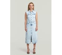 Bodykleid G-STAR "Sleeveless Kleid", Damen, Gr. XXL, Normalgrößen, vintage aegean sea, Obermaterial: 100% Baumwolle, Kleider (39811758-XXL) vintage aegean sea