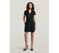 Bodykleid G-STAR "Soft Sculpt Fit Flare Dress", Damen, Gr. S, Normalgrößen, schwarz (salute), Obermaterial: 66% Viskose, 29% Polyimid, 5% Elasthan, Kleider (19960211-S) salute
