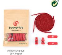 bodypride Schnürsenkel Flat/flach modisch rot 120cm - 1 Paar