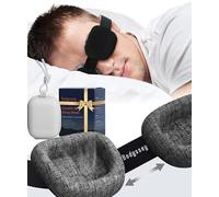 Bodyssey 3D Schlafmaske Sleep Mask - 100% Verdunkelung, Druckfrei, Verstellbare Augenmuscheln, Ultraleichte Maske, Frauen & Männer, Seitenschläfer, Erwachsene & Kinder, Schlafhilfe Geschenk (Schwarz)
