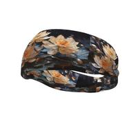 Böhmisches weißes Lotus-Muster, Sport-Schweißband, Kopftuch, Stirnbänder für Damen und Herren, geeignet für Laufen, Yoga, Fitness, Fußball