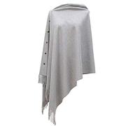 BOER Schals für Damen - Langer, weicher, warmer Damenschal im Winter mit Knöpfen, Strickschal im Wollstil mit Spinnquaste, Stola, Schals für Damen