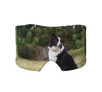 Böser Hund Border Collie, Vollständige Augenabdeckungen, lichtblockierende Augenmaske, Schlafaugen- und Ohrenschützer