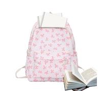 Bogenrucksäcke | Teenager-Schultasche | Studentenrucksack mit niedlichem Bogen-Design | Daypack für Schüler der Middle High School | Reise-Umhängetasche für Notizbuch, Flasche, Rosa, Se référer au