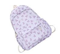 Bogenrucksäcke | Teenager-Schultasche | Studentenrucksack mit niedlichem -Design | für Schüler der Middle High School | Reise-Umhängetasche für Notizbuch, Flasche, blasslila, Se référer