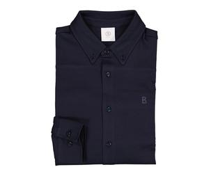 BOGNER Hemd Herren Regular Fit Langarm Baumwoll-Jersey blau, L