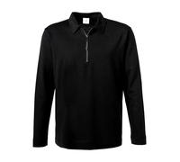 BOGNER Zip-Polo Herren Regular Fit Baumwoll-Jersey schwarz, M