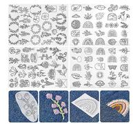 Bogoro 100 Stück Wasserlöslicher Stabilisator, Stickvorlagen, Stickvlies Selbstklebend, Stickvlies Wasserlöslich Selbstklebend, Stabilisatoren zum Handnähen, für Anfänger Stickereien Handnähen