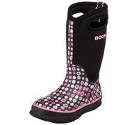 BOGS Kinder Regenstiefel, klassisch, wasserdicht, isoliert, Gummi Neopren, Schwarz (Punkte Aufdruck/Schwarz/mehrfarbig), 33 EU