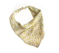 Bohemisches Dreieck-Tuch Elastisches Kopftuch für Damen Blumenmuster Atmungsaktiv Frühling Sommer Picknick für freizeit Khaki Schwarz Hellblau Gelbgrün 29,5x17cm(4# Yellow-Green)