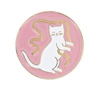 BOHIN France Katzen Köpfe Thema Nadel Minder - Glänzende Beenden, Metallmagnet für Häkel oder Stickereiprojekte, Rosa - 1 Stück