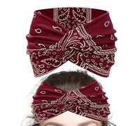 Boho Bandanas für Frauen, Yoga-Halstuch, bedruckt, sportliches Haarband für Frauen und Mädchen, Yoga, Laufen, Fitness, Veranstaltungen im Freien, Hochzeit, Festival