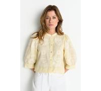 Boho-Bluse mit Stickerei 36 soft butter