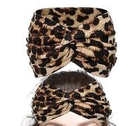 Boho breites Haarband für Frauen | breite Bandanen mit Schleifen, Kopfzubehör, atmungsaktiv, Damen, Hochzeit, Sport, Festival, Alltag