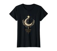 Boho Celestial mit Mond und Sternen Preisgünstiges Grafik-T-Shirt, Damen, Schwarz, XL