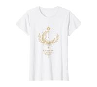 Boho Celestial mit Mond und Sternen Preisgünstiges Grafik-T-Shirt, Damen, Weiß, L
