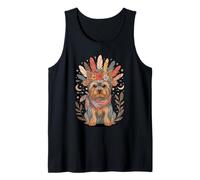 Boho Floral Yorkshire Terrier Yorkie Tank Top