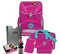 Boho - Horse Pferd - DerDieDas ErgoFlex Buttons Schulranzen-Set 7tlg. mit BROTDOSE und TRINKFLASCHE