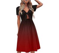 Boho Kleid Damen Sale Angebote Ärmellos Schulterfrei Cocktailkleid Maxikleid Verstellbare Spaghettiträger floralem Strandkleid Sommer Lässig Spaghetti Trägerkleid Swing Trägerkleid meine bestell