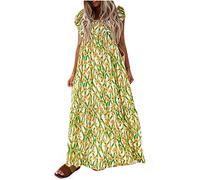 Boho Kleid Damen Sale Angebote Lange Eleganter Ballkleid Partykleid Midikleid Wickelkleid Vintage Elegant Knielang Cocktail One-Shoulder Partykleid Elegant Einfarbiges Etuikleid Sexy Strandkleid