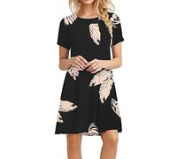 Boho Kleid Damen Sale Angebote Spitze Ärmellos Minikleid Knöpfle V-Ausschnitt Strandkleid A Linie Freizeitkleid Fließendes Abendkleid Swing Partykleid Chiffon Elegant Party Knielang Brautjungfer