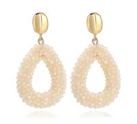 Boho Ohrringe Hängend für Damen,Bogoro Alpenflüstern Trachten Glamour-Ohrhänger Perlen,Kristallgewebte Ohrringe,Tropfen Helena mit Ohrstecker,Modeschmuck für Damen,die Perfekte Geschenkidee.