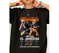 Bohse Onkelz Herren T-Shirt 45 Jahre Geburtstag Grafik T-Shirt, Atmungsaktiver Rundhalsausschnitt, Maschinenwaschbar, Freizeitkleidung, Harajuku Mang