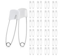 BOHUIZ 50 Stück Sicherheitsnadeln Groß, 55mm Safety Pins Edelstahl Sicherheitsnadel Anstecknadeln für Kleidung Kunsthandwerk Nähen