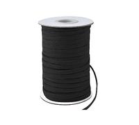 BOKFJBP 5mm Gummiband-50 Meter Gummibänder Nähen Geflochtenes Elastikband Elastische Kordel Stretchband für Nähen und Haushalt DIY Handwerk Stoffe Zum Nahen Elastisches Band Schwarz