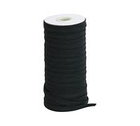 BOKFJBP 8mm Schwarz Gummiband, 50 Meter Gummibänder Nähen Breite 8mm Gummizugband für Nähen und Haushalt DIY Handwerk Stoffe Zum Nahen Elastisches Band Stoffe zum Nähen