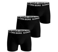 Bokserki sportowe Björn Borg Shorts Solid 3P B - black beauty - Schwarz (128 cm)