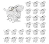 BokWin 24 Stück Mini-Klauen-Haarspangen, 10 mm, Kunststoff-Haarspangen, transparente Haarklemme für Mädchen, Frauen und Kinder