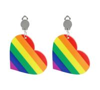 Boland 44643 - Ohrringe Pride für Kostüme, Ohrclips, Modeschmuck, Zubehör, Accessoire für Karneval, Mottoparty und Festival