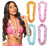Boland 52412 - Hawaiikette Olulu, farblich sortiert, Blumen-Halskette, Strandfest, Sommerfest, Accessoire, Karneval,Mottoparty, Kostüm