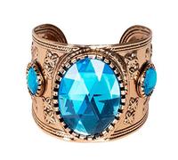 Boland 64425 - Armband Topaz of Nile, für Damen, gold-türkis, Modeschmuck, Armreif mit Schmucksteinen, Ägypterin, Cleopatra, Karneval, Fasching, Fastnacht, Mottoparty, Halloween